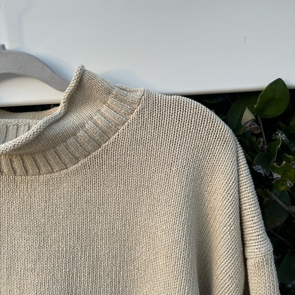 Cream knit oversized sweater!